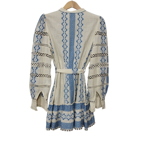 Hemant and‎ Nandita Pehr Shirt Embroidery Dress Puff Sleeves - Picture 5 of 7